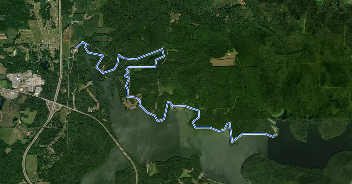 Маршрут Moraine State Park Bike Trail на спутниковом снимке