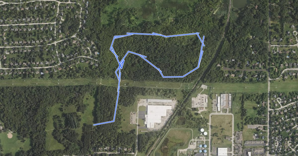 Маршрут Moraine View Trail на спутниковом снимке