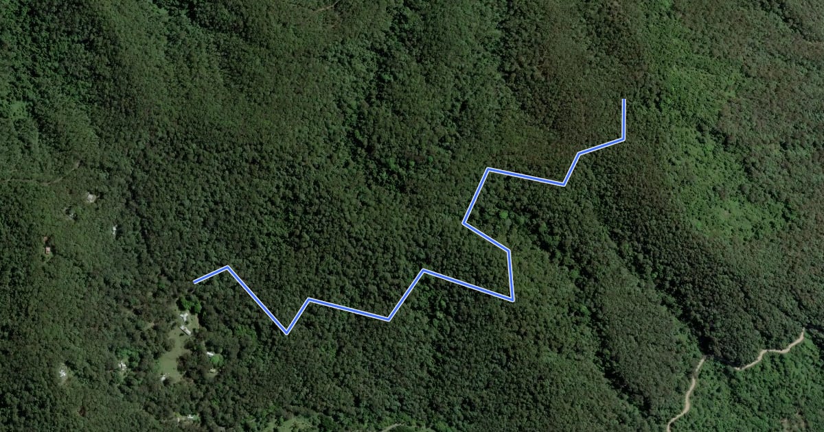 Маршрут Morelia Walking Track на спутниковом снимке