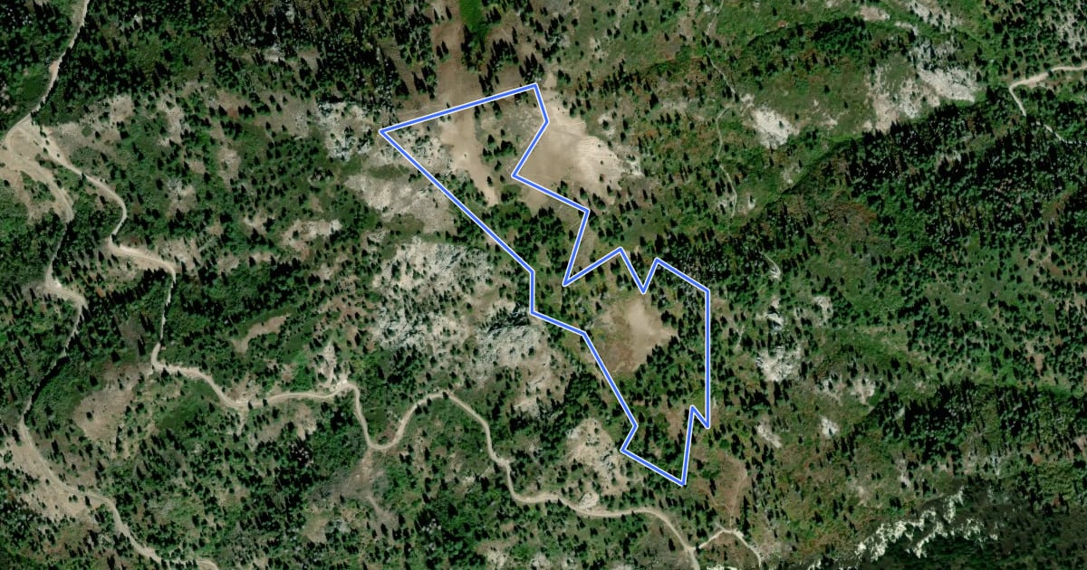 Маршрут Mores Mountain Interpretive Trail на спутниковом снимке