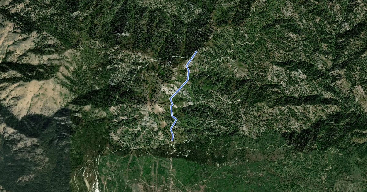 Маршрут Mores Mountain Mountain Bike Trail на спутниковом снимке