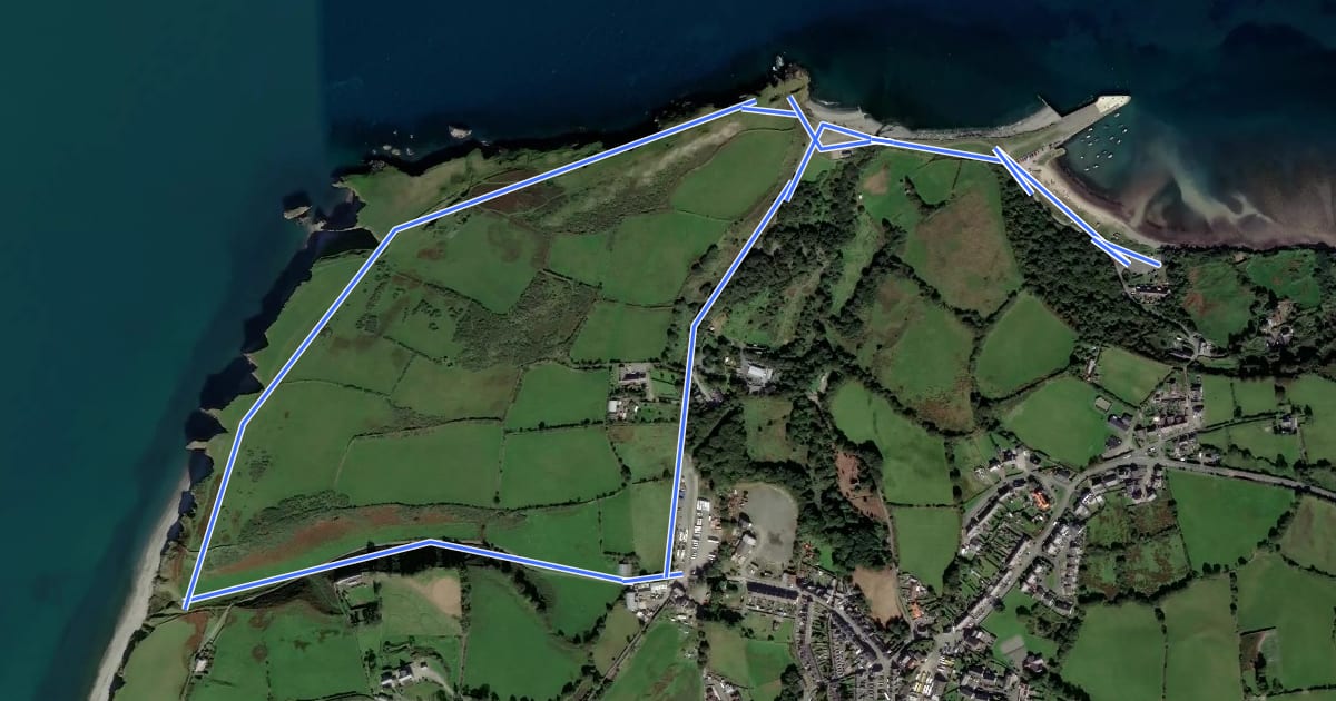 Маршрут Morfa and Nant Bach Circular Walk, Llyn на спутниковом снимке