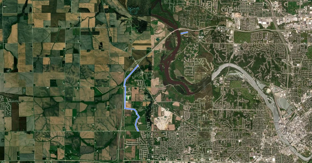 Маршрут Morgan Creek Trail на спутниковом снимке