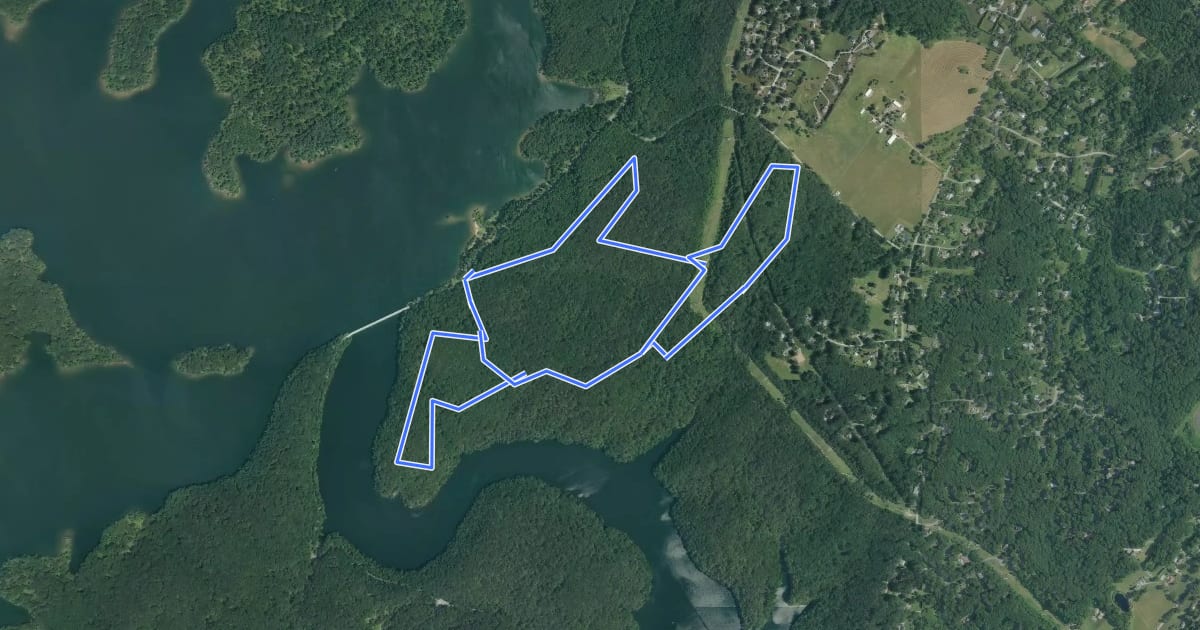 Маршрут Morgan Mill Trail на спутниковом снимке