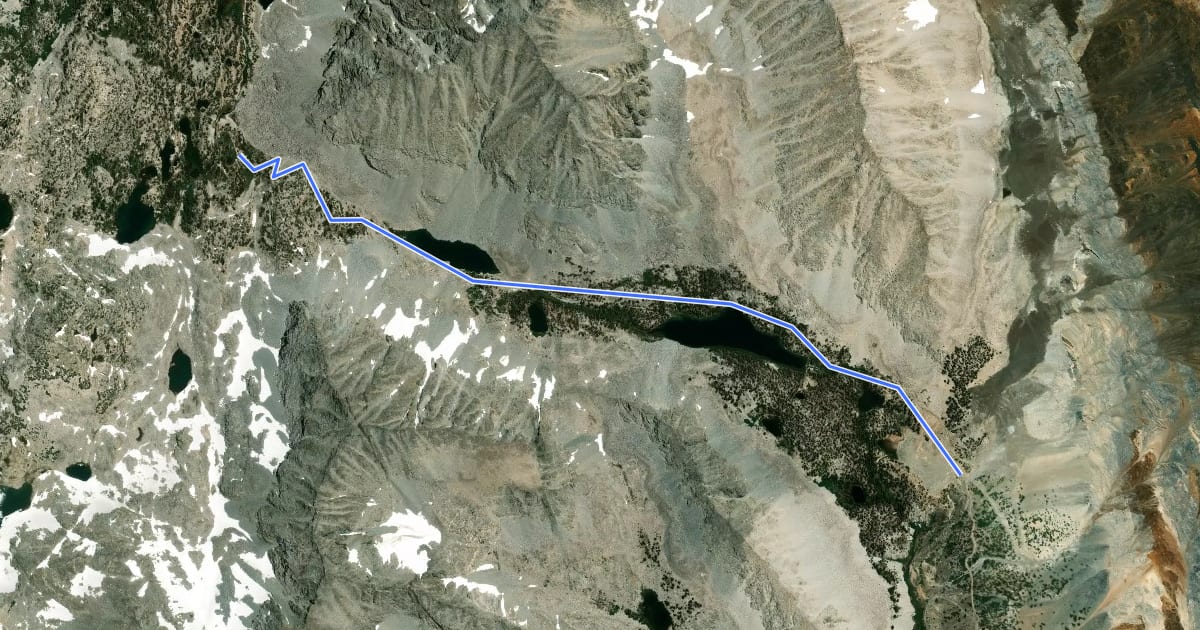 Маршрут Morgan Pass Trail на спутниковом снимке