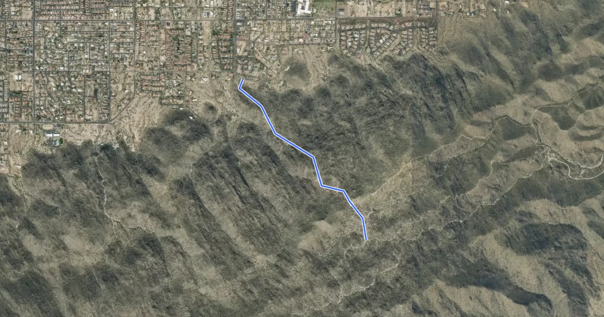 Маршрут Mormon Trail на спутниковом снимке