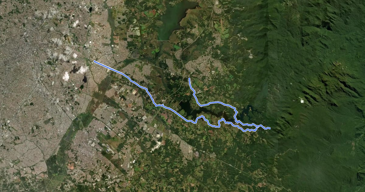 Маршрут Morro do Canal на спутниковом снимке