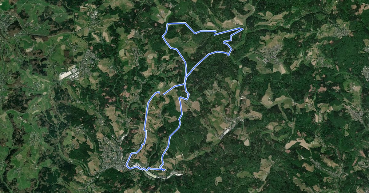Маршрут Morsbach Rundweg Dreieck на спутниковом снимке