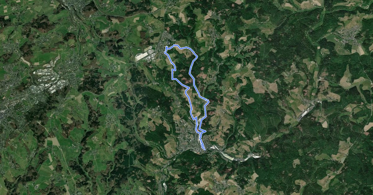Маршрут Morsbach Rundweg Kreis на спутниковом снимке