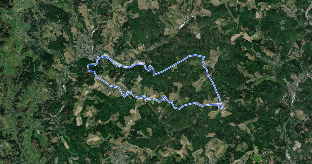 Маршрут Morsbach Rundweg umgedrehtes Dreieck на спутниковом снимке