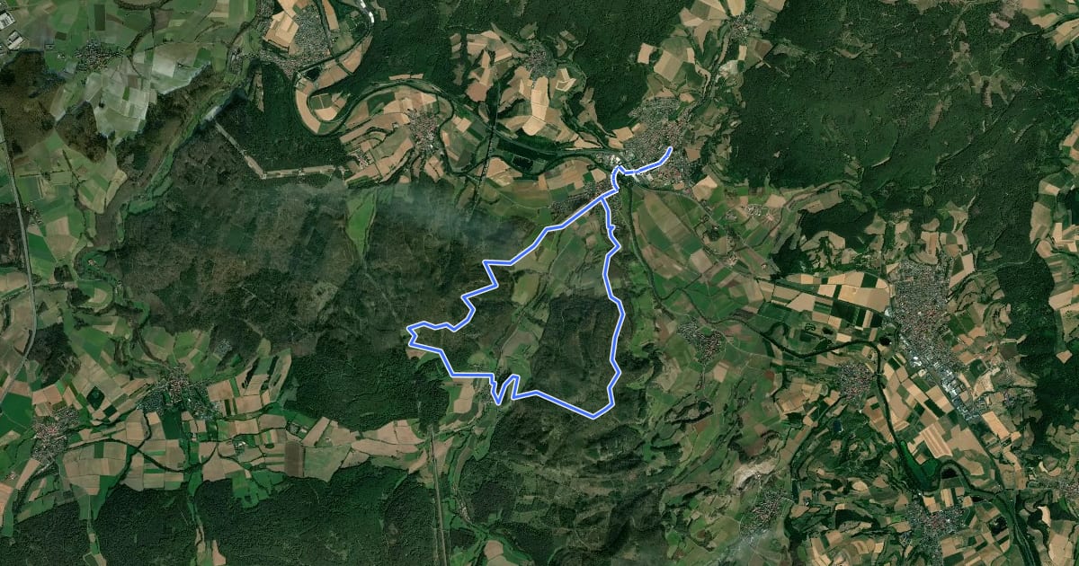 Маршрут Morschen Rundweg M3 на спутниковом снимке