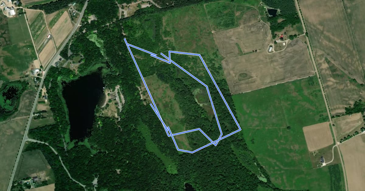 Маршрут Morton Trail на спутниковом снимке