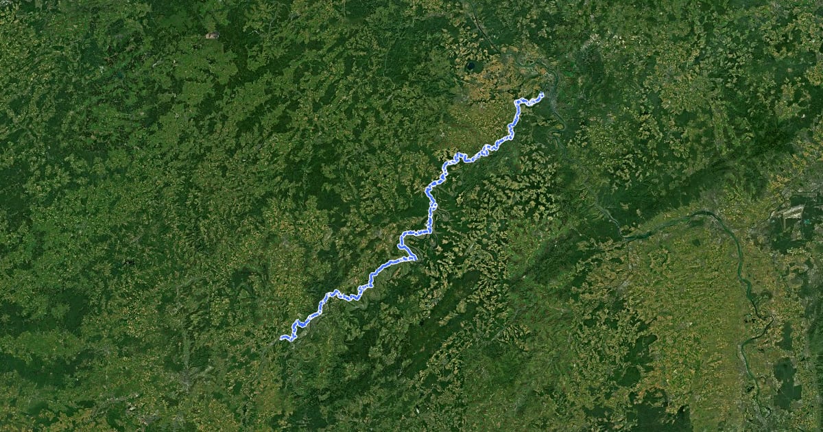 Маршрут Moselhöhenweg (Eifel) на спутниковом снимке
