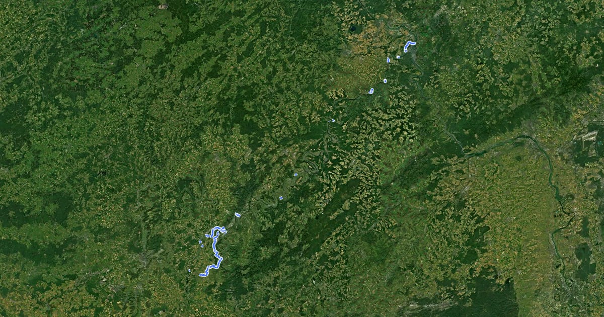Маршрут Moselsteig Zuweg на спутниковом снимке