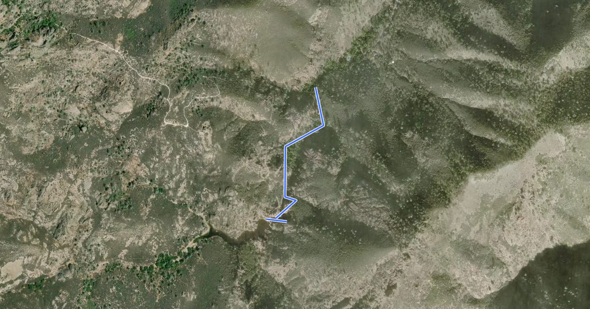 Маршрут Moses Spring Trail на спутниковом снимке