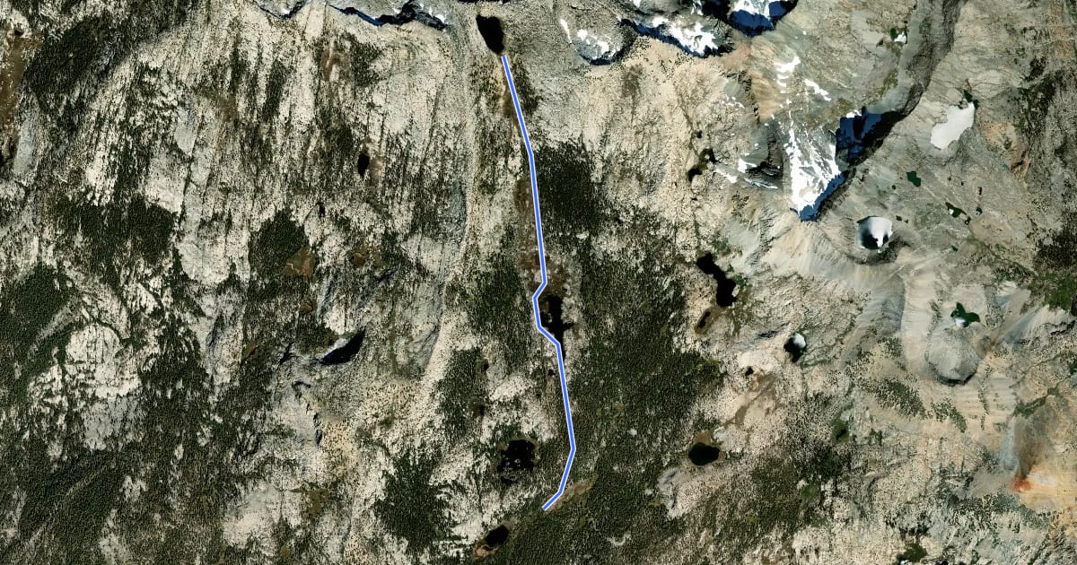 Маршрут Mosquito Pass Trail на спутниковом снимке