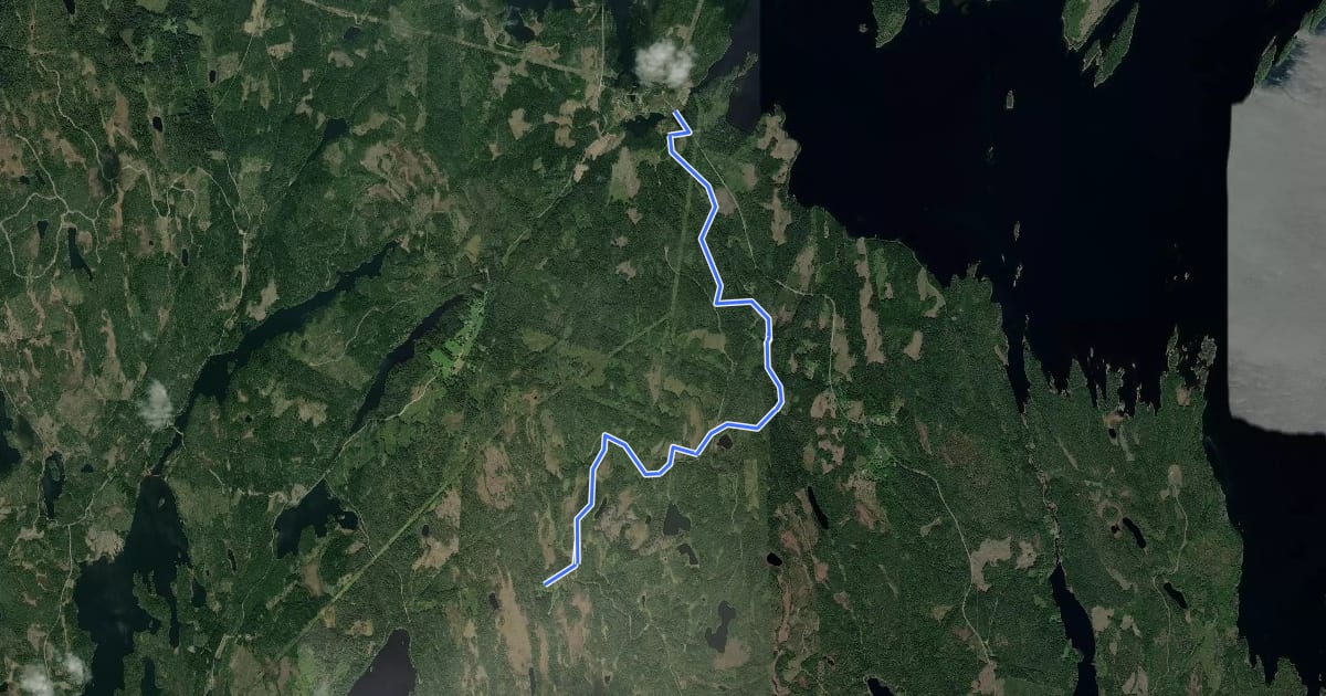 Маршрут Mosserud - Laskerud - Lenungshammar на спутниковом снимке