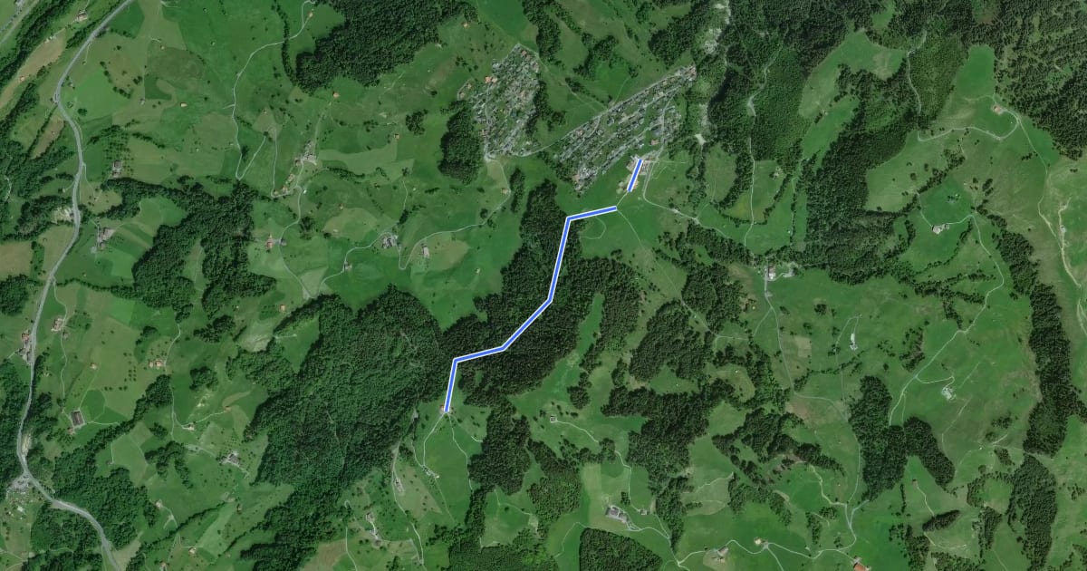 Маршрут Mostelberg - Engelstockweid на спутниковом снимке