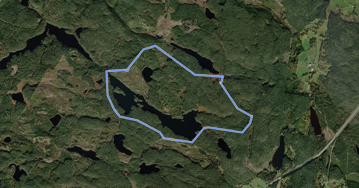 Маршрут Motionsspår blå 7 km на спутниковом снимке