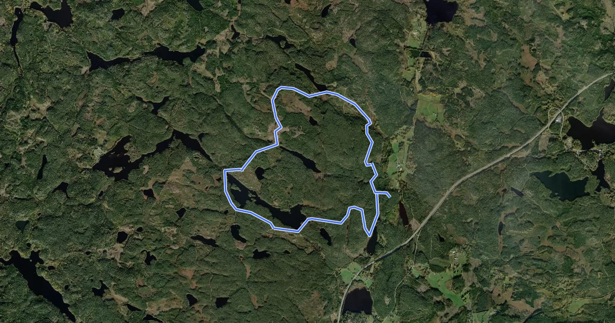 Маршрут Motionsspår röd 12 km на спутниковом снимке
