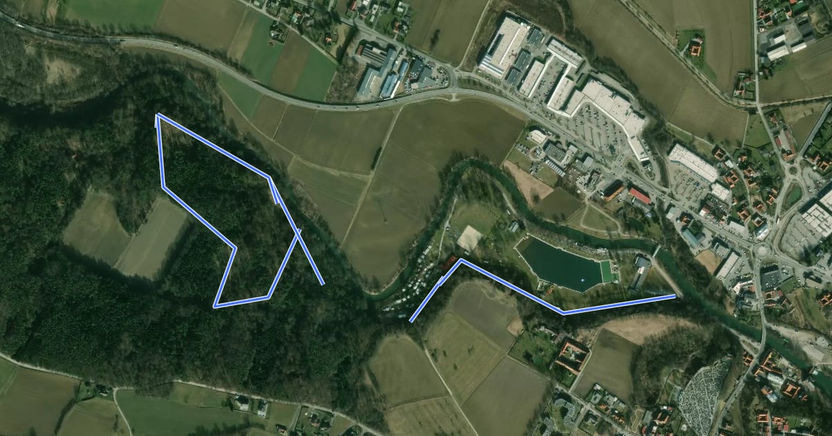 Маршрут Motorikpark Fürstenfeld на спутниковом снимке