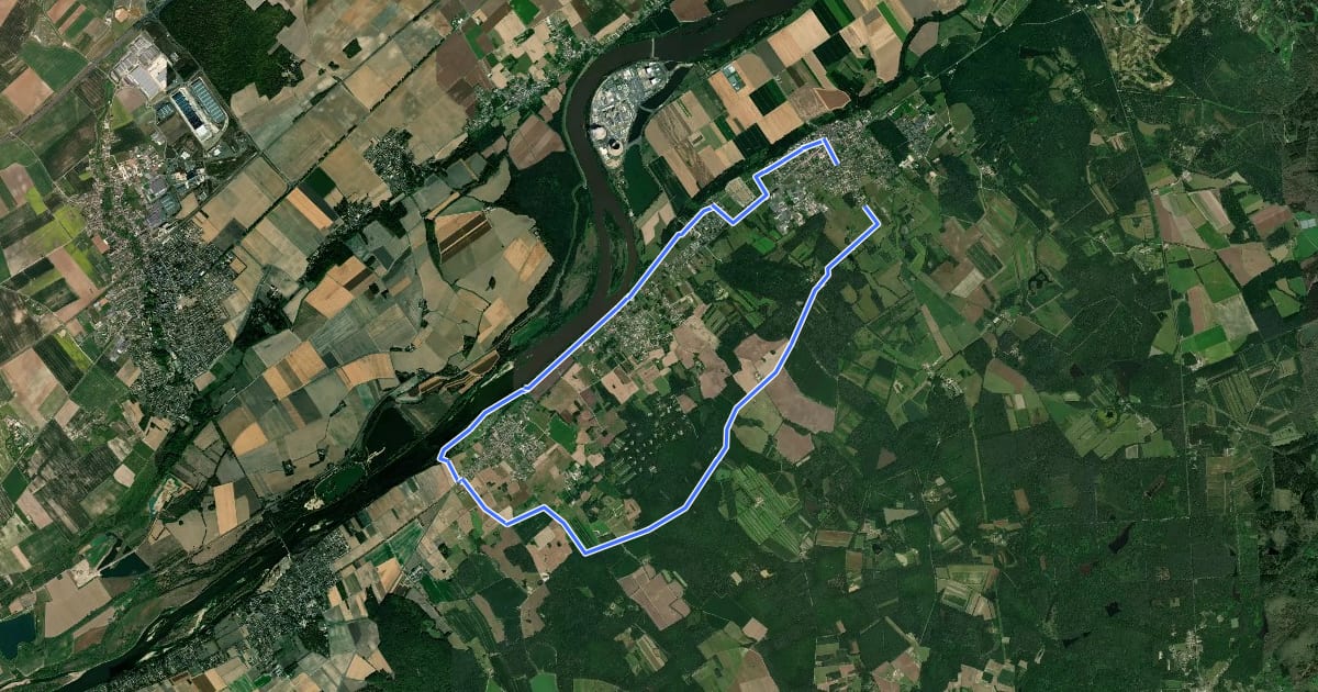Маршрут Moulin Cavier на спутниковом снимке