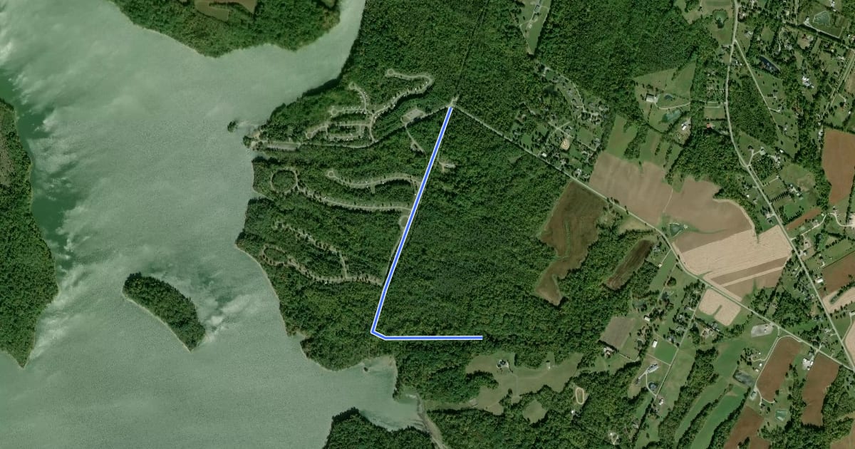 Маршрут Mound Road на спутниковом снимке