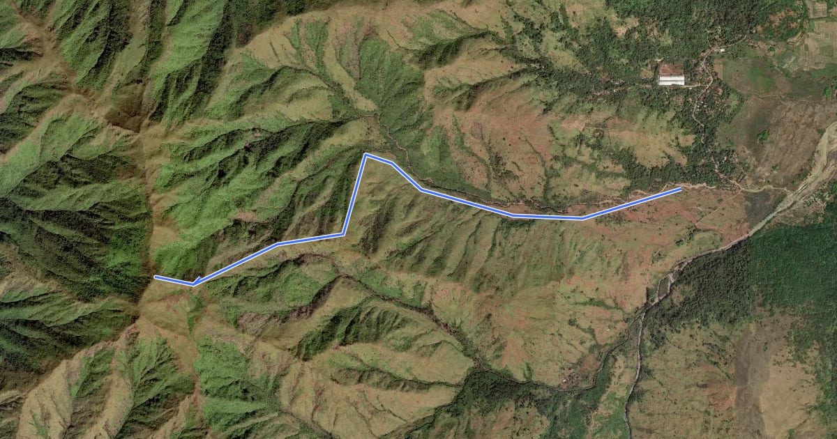 Маршрут Mount Balingkilat на спутниковом снимке