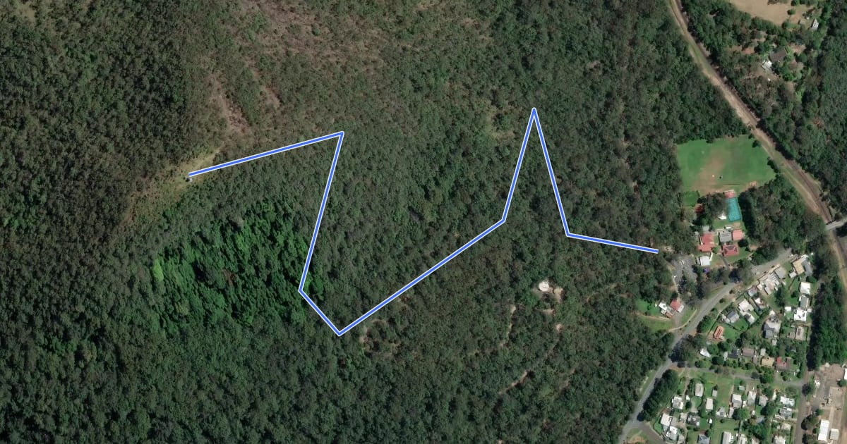 Маршрут Mount Beerburrum Summit Walk на спутниковом снимке