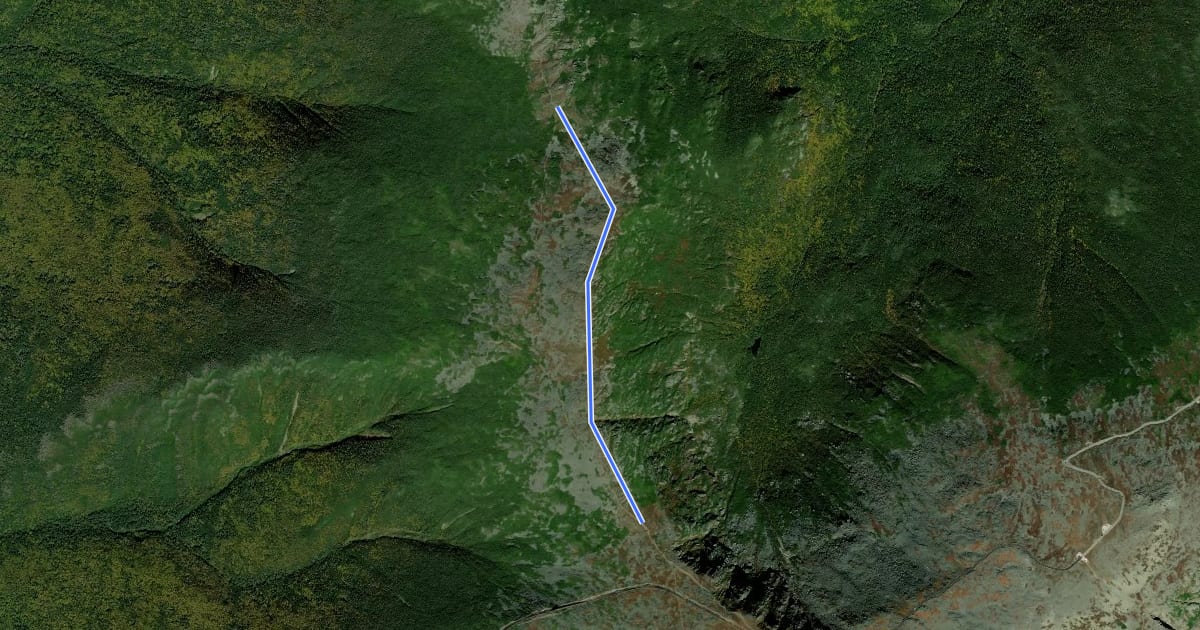 Маршрут Mount Clay Loop на спутниковом снимке