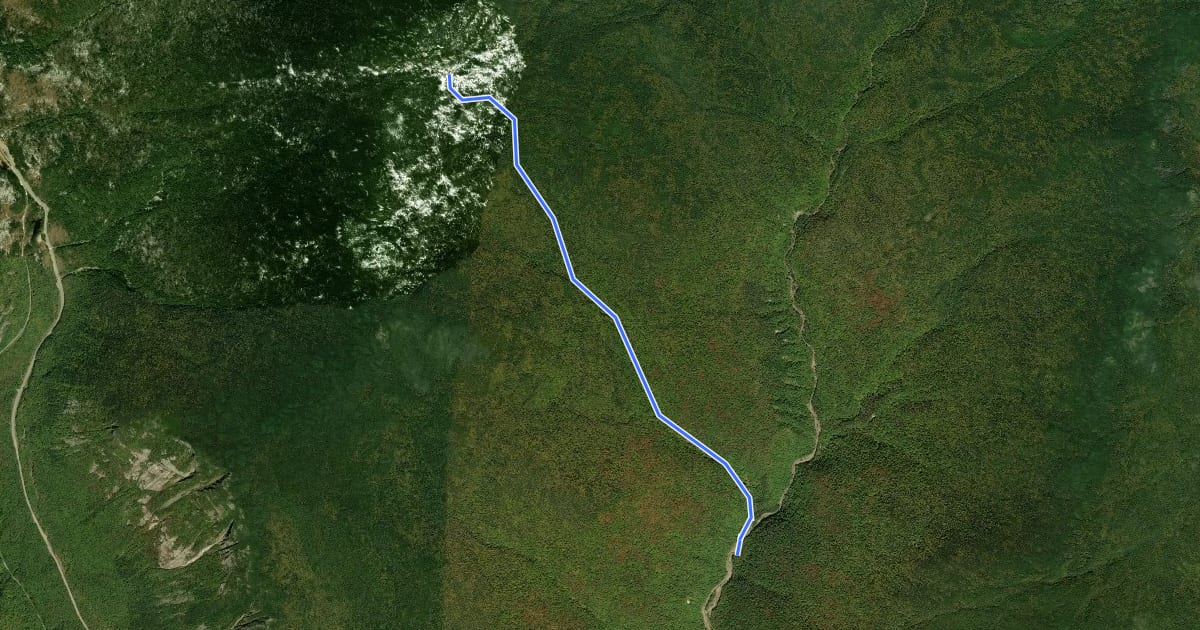 Маршрут Mount Clinton Trail на спутниковом снимке