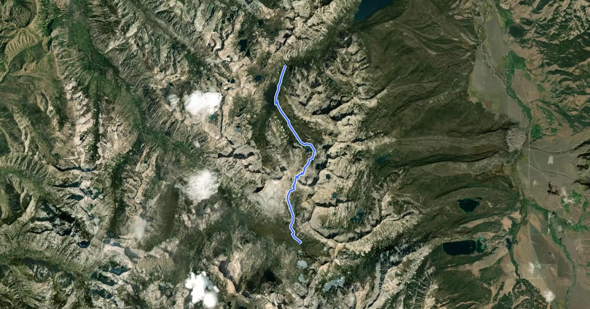 Маршрут Mount Cramer Trail на спутниковом снимке