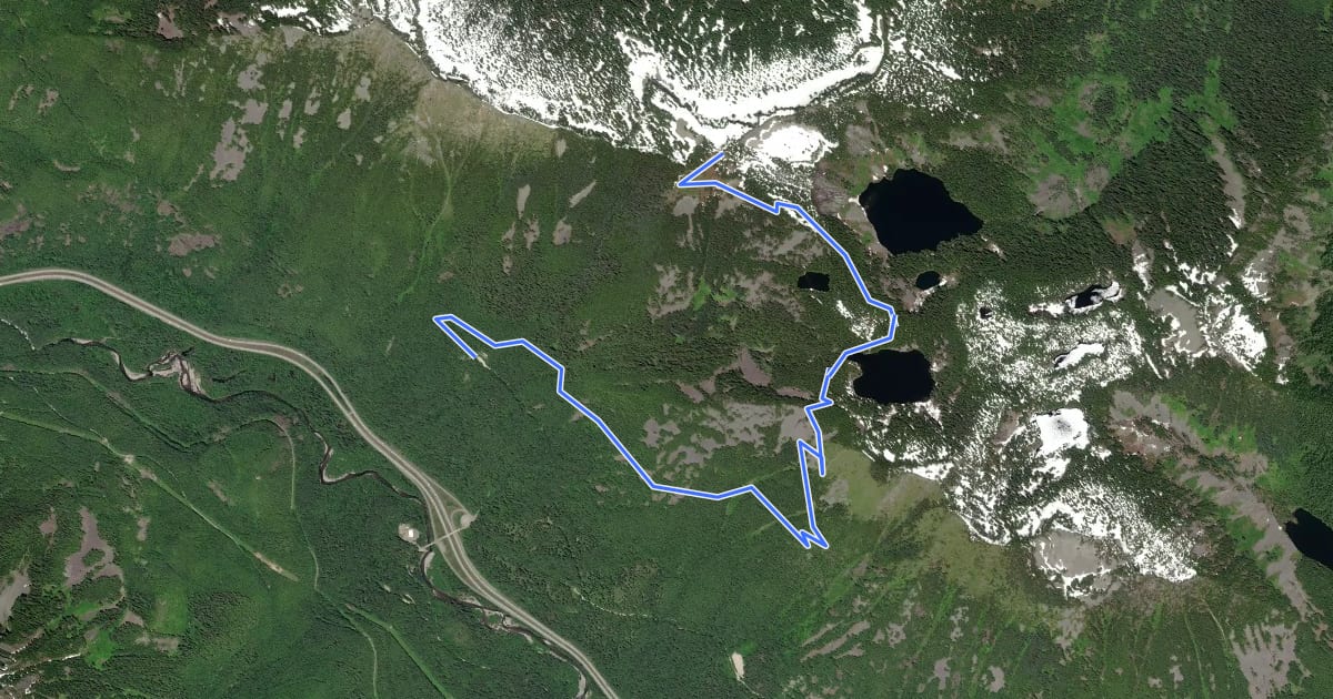 Маршрут Mount Defiance на спутниковом снимке