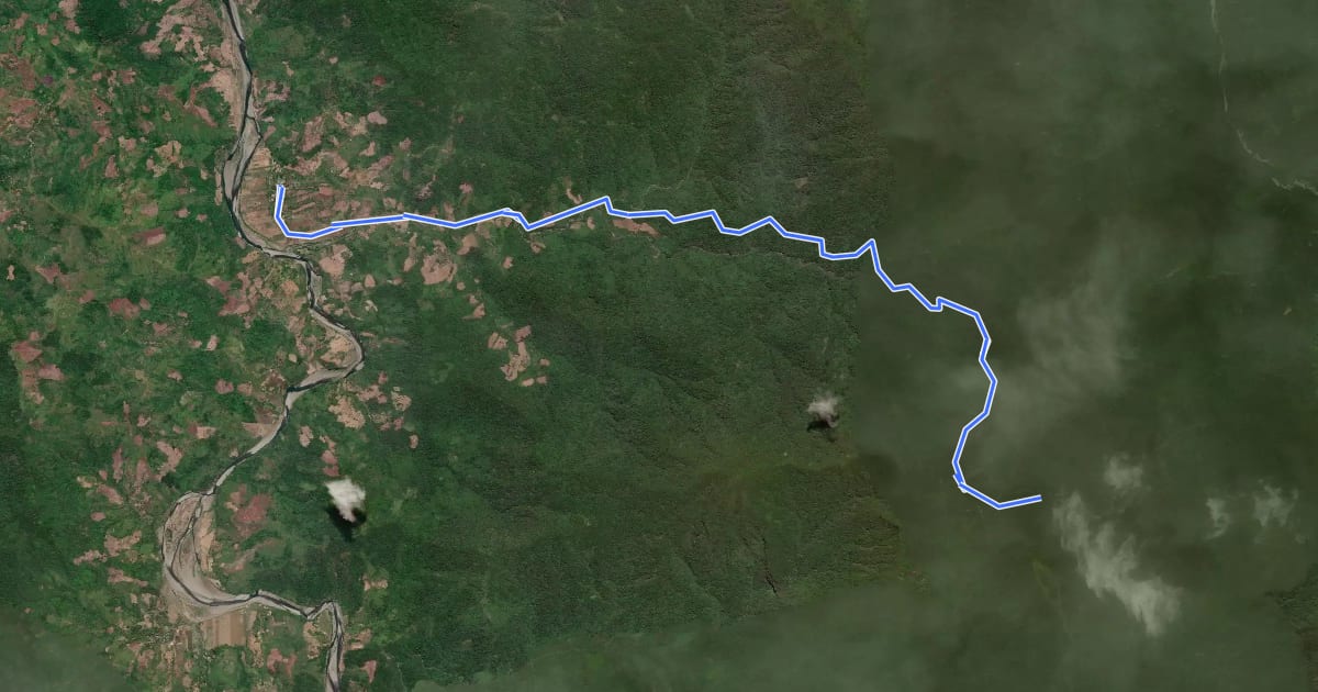 Маршрут Mount Dialanese Trail на спутниковом снимке