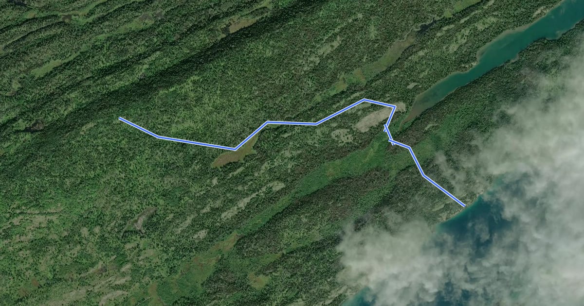 Маршрут Mount Franklin Trail на спутниковом снимке