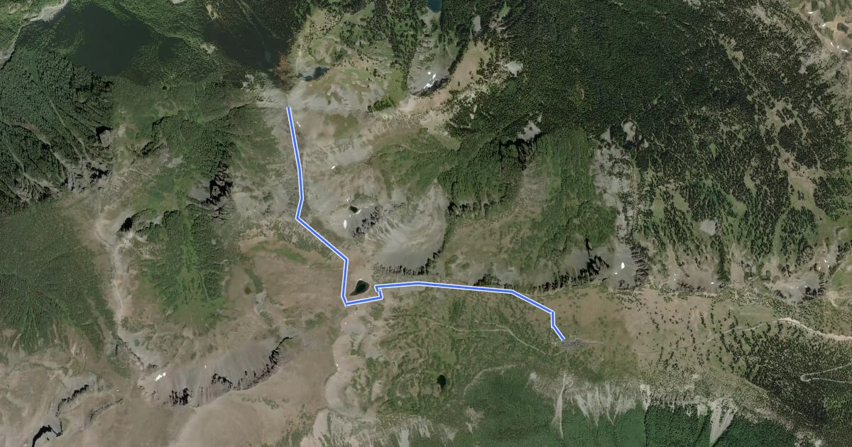 Маршрут Mount Fremont Lookout Trail на спутниковом снимке