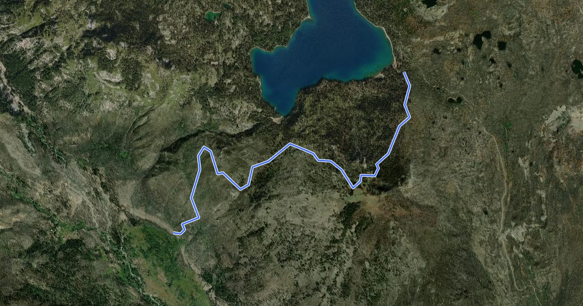Маршрут Mount Harkness Trail на спутниковом снимке