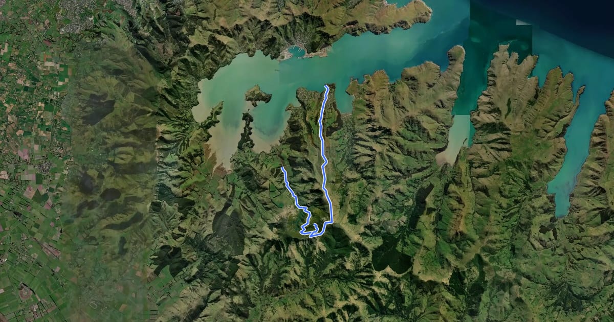 Маршрут Mount Herbert Walkway на спутниковом снимке