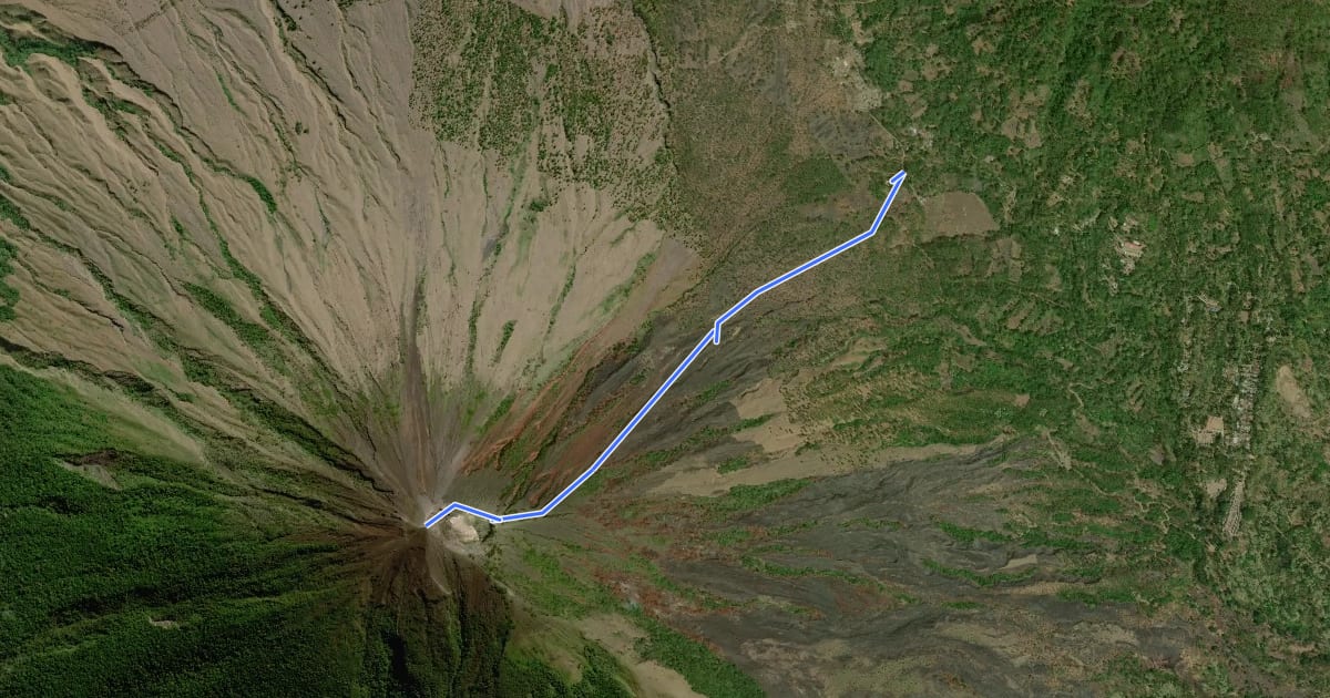 Маршрут Mount Inerie на спутниковом снимке