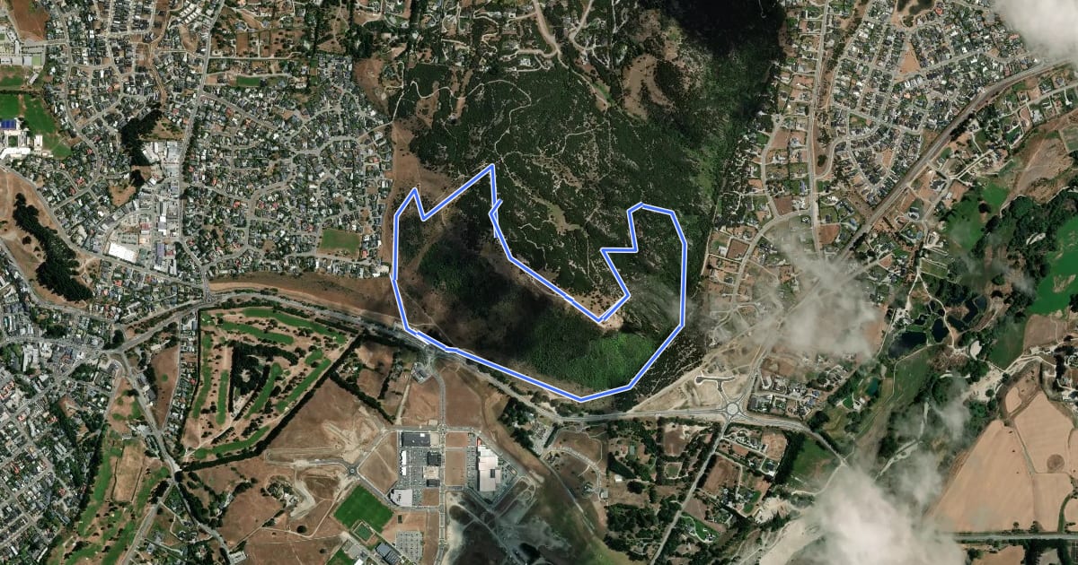 Маршрут Mount Iron Loop на спутниковом снимке