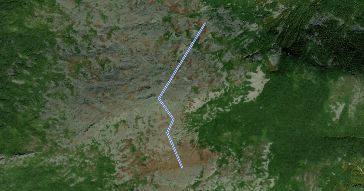 Маршрут Mount Jefferson Loop на спутниковом снимке
