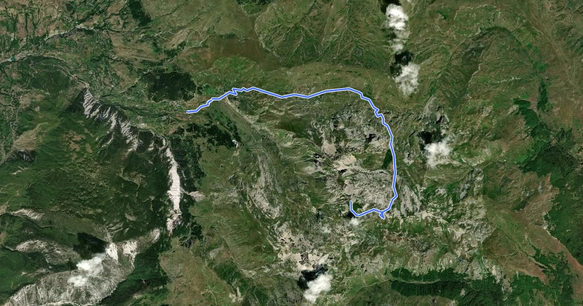 Маршрут Mount Korab (9/1) на спутниковом снимке
