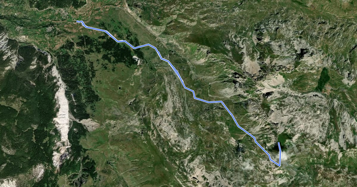 Маршрут Mount Korab (9) на спутниковом снимке