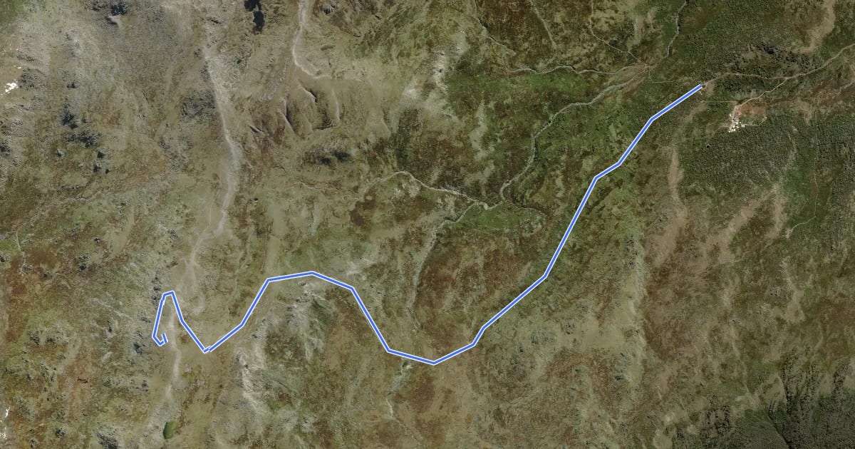 Маршрут Mount Kosciuszko Summit Walk на спутниковом снимке
