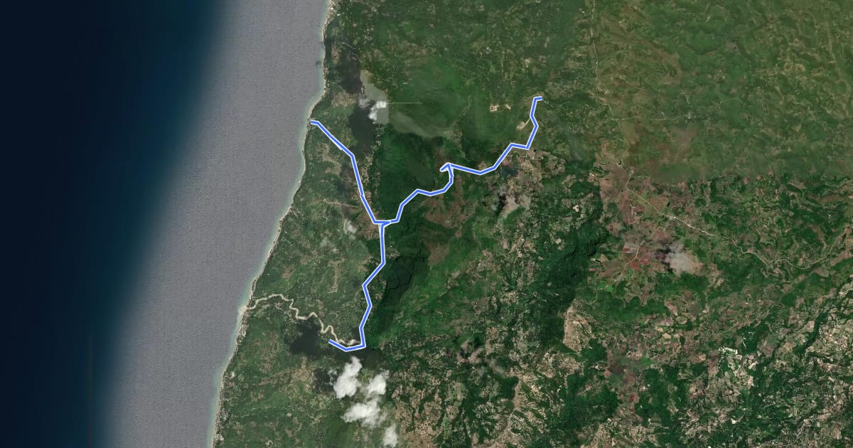Маршрут Mount Lanaya Trails на спутниковом снимке