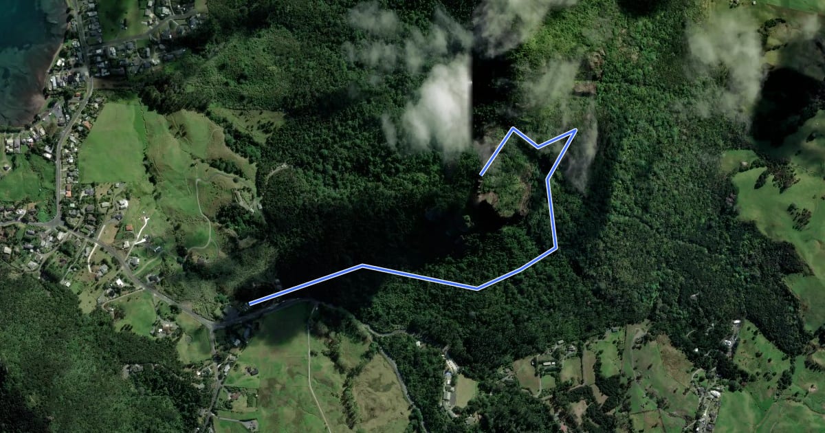 Маршрут Mount Manaia Track на спутниковом снимке