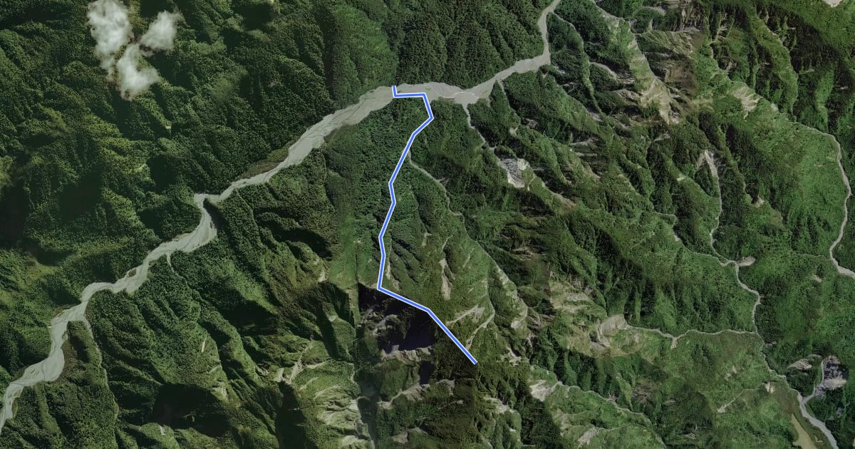 Маршрут Mount Matthews Track на спутниковом снимке