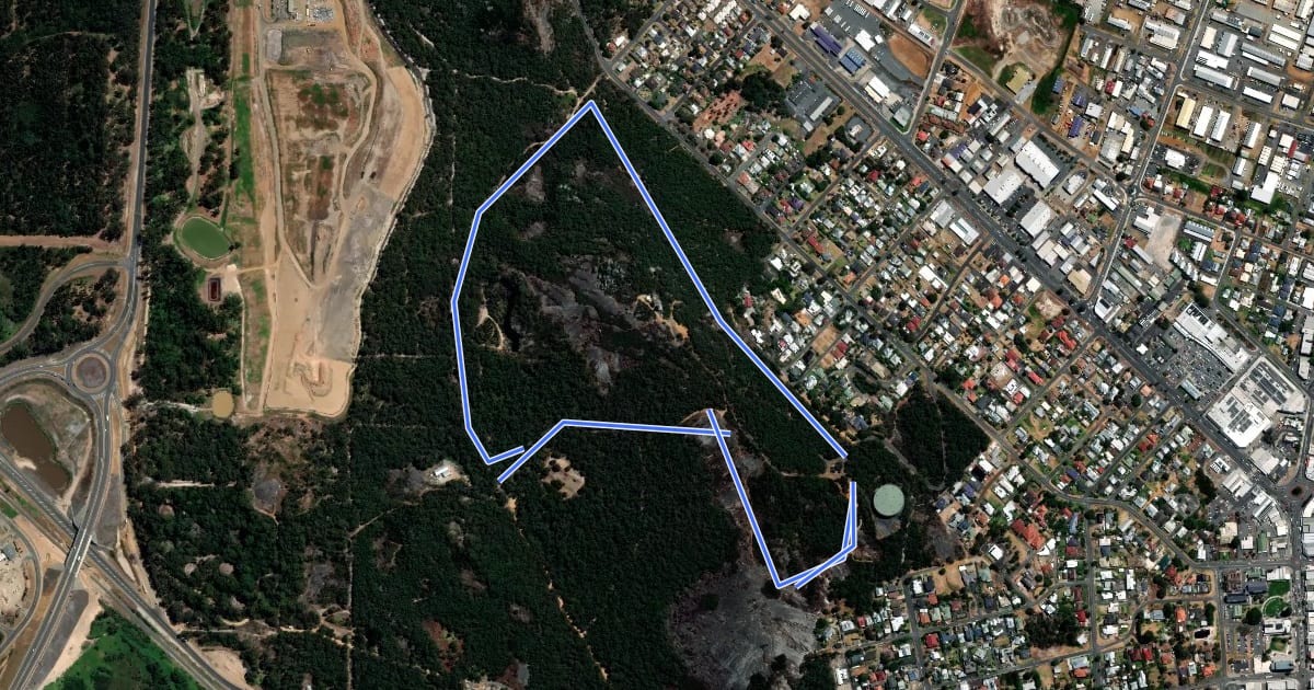 Маршрут Mount Melville Circuit Trail на спутниковом снимке
