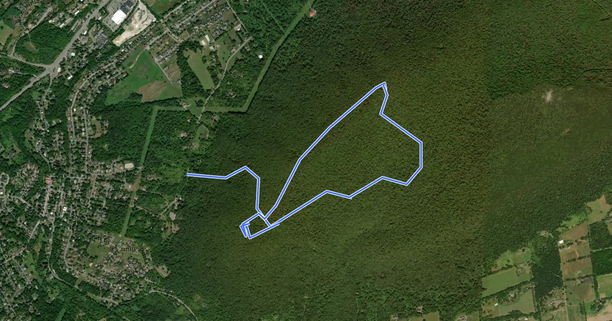 Маршрут Mount Nittany White Trail на спутниковом снимке