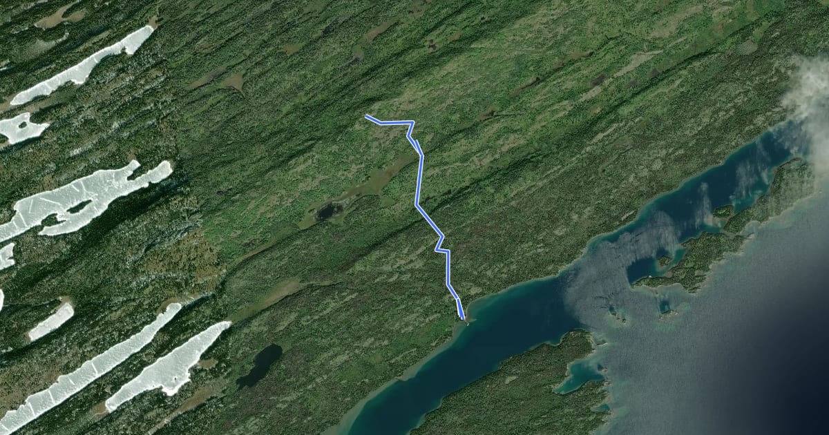 Маршрут Mount Ojibway Trail на спутниковом снимке